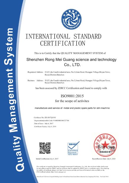 La CINA Shenzhen Rong Mei Guang Science And Technology Co., Ltd. Certificazioni